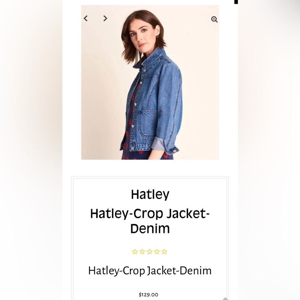 Women’s Hatley denim jacket size medium
